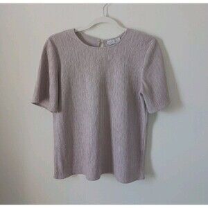 Jessica Michelle‎ Scoop Neck Crinkle Tan Top Size M